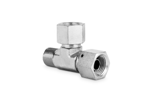 Złączka trójnikowa z dwoma nakrętkami niesymetryczna 1/4” BSP 4800-04