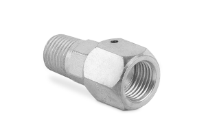 Korpus przyłączki prostej, nastawnej z gwintem 1/4"NPTF/ 9/16" JIC