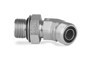 Przyłączka kolankowa 45° z przeciwnakrętką 1 1/16” UNF-1 3/16” ORFS 6250-12-14