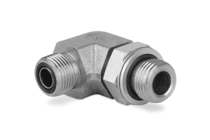 Przyłączka kolankowa z przeciwnakrętką 1/2” BSP-11/16” ORFS 6215-08-09