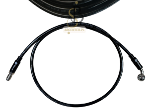 Przewód hamulcowy do motocykla 30cm czarny M10mm, M10x1mm gwint zewnetrzny