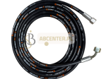 Wąż do prób szczelności azotem DN6 5 m 290 bar 1/4" / 1/4" 45 st. BSP SAE