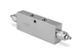 Zawór zwrotny sterowany przeciążeniowy bliźniaczy 3/8" 60l./min. 100-350 bar z linią hamulca 1/4" stal CBDLSF02