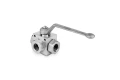 Zawór kulowy 3-drogowy 3/8" BSP DN10 380 bar typ L RSAP3V02LFF