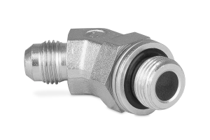 Przyłączka kolankowa z przeciwnakrętką 45° 1/4” BSP-9/16” JIC 5235-04-06