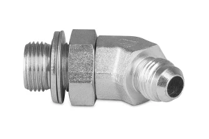Przyłączka kolankowa z przeciwnakrętką 45° 1/2” BSP-9/16” JIC 5235-08-06