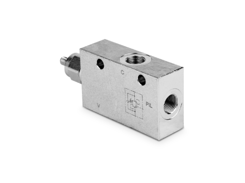 Zawór zwrotny sterowany przeciążeniowy pojedynczy 1/4" Pil1/4" 40l./min. 100-350 bar stal WBCSE01B