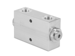 Zawór zwrotny sterowany bliźniaczy mocowany liniowo aluminium 3/8” BSP 20l./min. 260Bar otw.montaż. LVDL15