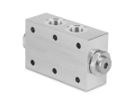 Zawór zwrotny sterowany bliźniaczy płytowy 1/2” BSP 35l./min. 260Bar aluminiowy LVDF25