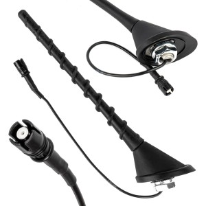 Antena samochodowa uniwersalna bat maszt z wzmacniaczem RAKU-2 ANT09 AMIO-04153