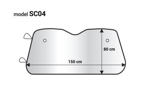 Osłona na szybę 150x80cm przeciwsłoneczna przeciwszronowa AMIO-01534