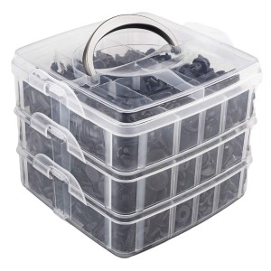 Spinki kołki klipsy samochodowe zestaw 620 szt. AMIO-02831