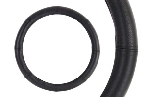Pokrowiec skórzany nakładka na kierownicę samochodową S 35-37cm AMIO-01764