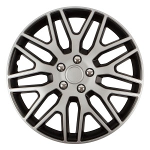 Kołpak samochodowy czarno srebrny ze śrubami chrom Dakar NC 15" cali