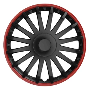 Kołpak samochodowy czarny Crystal 16" cali Black&Red (czarny z czerwoną obwódką)