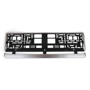 Ramka tablicy rejestracyjnej srebrna szczotkowana AMIO-01646