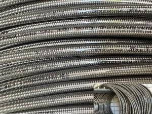 Przewód hamulcowy w oplocie stalowym 3,2mm (1/8) SZARY 