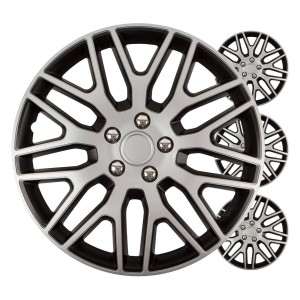 Kołpaki samochodowe 4szt. komplet Dakar czarno srebrne 16" cali COLOR BOX