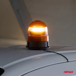 Lampa ostrzegawcza błyskowa kogut 39 LED magnes R65 R10 12V 24V W02m AMIO-02300