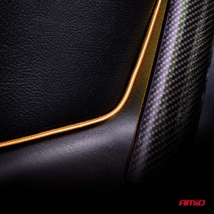 Paski LED COB do samochodu boczne pomarańczowe 2x30cm 12V AMIO-04574