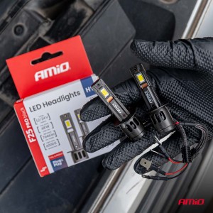 Żarówki samochodowe LED seria F25 PRO BLACK FULL CANBUS H1 68W 12V 24V AMIO-04717