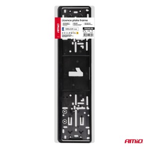 Ramka tablicy rejestracyjnej czarna elastyczna PREMIUM PL AMIO-04779