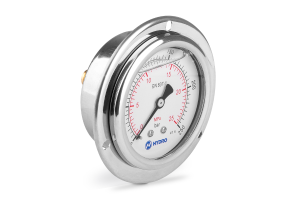 Manometr glicerynowy DN63 tablicowy TL 1/4” (0-250)bar M63TABL1/4(0-250)H HYDRO