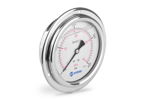 Manometr glicerynowy DN100 tablicowy centryczny 1/2” (0-400)bar M100TABL1/2(0-400)H HYDRO