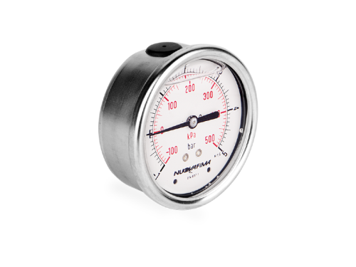 Manometr glicerynowy DN63 tylny Vacuometr 1/4” (-1-+5)bar