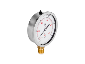 Manometr glicerynowy DN100 radialny 1/2” (0-1)bar M100RL1/2(0-1)