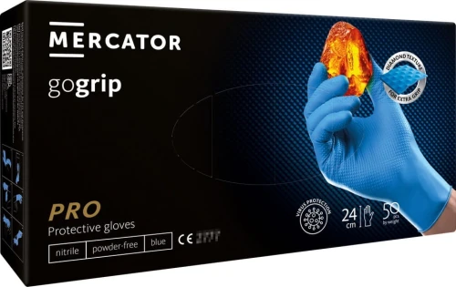 Rękawice nitrylowe niebieskie Mercator GoGrip Blue XXL 50 szt.