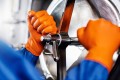Pomarańczowe rękawice mocne nitrylowe GoGrip Orange L