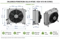 Wymiary chłodnicy oleju hydraulicznego Oesse HY038 12V 140 l/min rysunek techniczny wymiary ABcenter