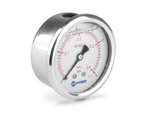 Manometr glicerynowy DN63 tylny 1/4” (0-4)bar M63TL1/4(0-4)H HYDRO