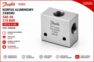 Korpus aluminiowy zaworu SAE-06 210Bar CP10-3-6S P/N: 220205