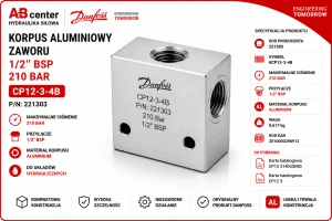 Korpus aluminiowy zaworu 1/2" BSP 210Bar CP12-3-4B P/N: 221303