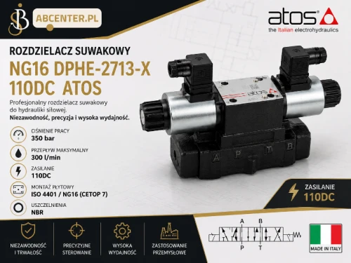 Rozdzielacz suwakowy NG16 DPHE-2713-X 110DC Atos