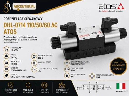 Rozdzielacz suwakowy NG6 DHL-0714 110-50-60 AC Atos