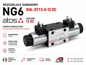 Rozdzielacz suwakowy NG6 DHL-0713-X-12 DC Atos