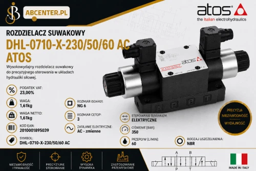 Rozdzielacz suwakowy NG6 DHL-0710-X-230/50/60 AC Atos – 350 bar – ABcenter.pl