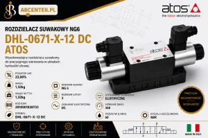 Rozdzielacz suwakowy NG6 DHL-0671-X-12 DC Atos