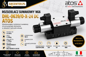 Rozdzielacz suwakowy NG6 DHL-0639/O-X-24 DC Atos