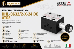 Rozdzielacz suwakowy NG6 DHL-0632/2-X-24 DC Atos