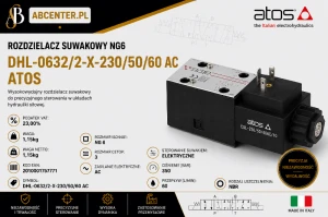 Rozdzielacz suwakowy NG6 DHL-0632/2-X-230/50/60 AC Atos