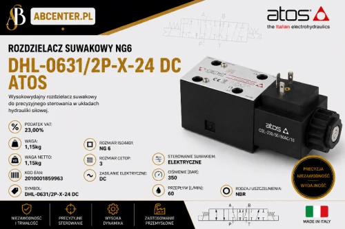ALT SEO: Rozdzielacz suwakowy NG6 DHL-0631/2P-X-24 DC Atos – rozdzielacz hydrauliczny 350 bar 60 l/min | ABcenter.pl