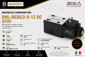 Rozdzielacz suwakowy NG6 DHL-0630/2-X-12 DC Atos