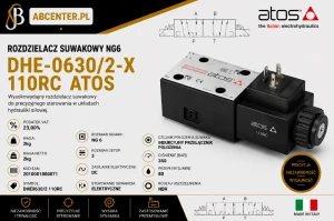 Rozdzielacz suwakowy NG6 DHE-0630/2-X 110RC