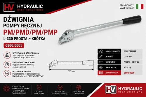 Dźwignia pompy ręcznej PM/PMD/PM/PMP L-330 prosta- krótka