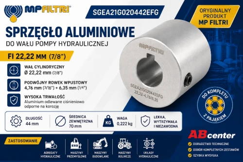 Sprzęgło MP Filtri SGEA21G020442EFG fi 22,22 mm 7/8 cala – ABcenter