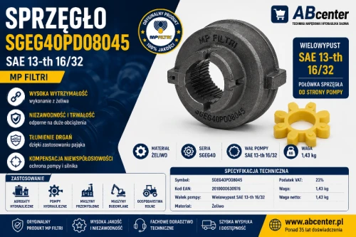 Sprzęgło MP Filtri SGEG40PD08045 SAE 13-th 16/32 ABcenter